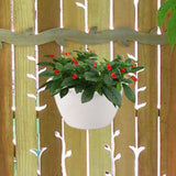 Maxbell 3Pcs Plant Holder Rustic Wall Flower Pot Holder for Garden Decoration Office white
