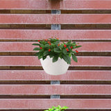 Maxbell 3Pcs Plant Holder Rustic Wall Flower Pot Holder for Garden Decoration Office white