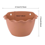 Maxbell 3Pcs Plant Holder Rustic Wall Flower Pot Holder for Garden Decoration Office dark brown