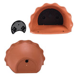 Maxbell 3Pcs Plant Holder Rustic Wall Flower Pot Holder for Garden Decoration Office dark brown