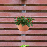 Maxbell 3Pcs Plant Holder Rustic Wall Flower Pot Holder for Garden Decoration Office dark brown