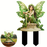 Maxbell Fairy Garden Stake Acrylic Gift Decorative Butterfly for Lawn Garden Pathway