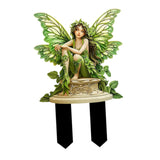 Maxbell Fairy Garden Stake Acrylic Gift Decorative Butterfly for Lawn Garden Pathway