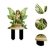 Maxbell Fairy Garden Stake Acrylic Gift Decorative Butterfly for Lawn Garden Pathway