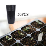 Maxbell 50 Pieces Plant Seedling Pots Nursery Cups Containers for Vegetables Outdoor 26cm Height