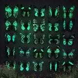 Maxbell 25Pcs Glow in The Dark Butterfly Garden Stakes Farm Yard Outdoor Decorations