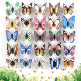 Maxbell 25Pcs Glow in The Dark Butterfly Garden Stakes Farm Yard Outdoor Decorations