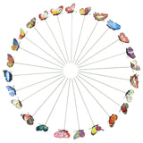 Maxbell 25Pcs Glow in The Dark Butterfly Garden Stakes Farm Yard Outdoor Decorations