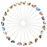 Maxbell 25Pcs Glow in The Dark Butterfly Garden Stakes Farm Yard Outdoor Decorations