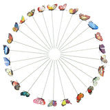 Maxbell 25Pcs Glow in The Dark Butterfly Garden Stakes Farm Yard Outdoor Decorations