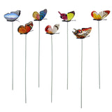 Maxbell 25Pcs Glow in The Dark Butterfly Garden Stakes Farm Yard Outdoor Decorations