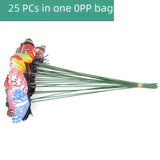 Maxbell 25Pcs Glow in The Dark Butterfly Garden Stakes Farm Yard Outdoor Decorations