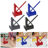 Maxbell Triangle Ruler Square Protractor Measurement Carpentry Measuring Layout Tool Red