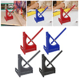 Maxbell Triangle Ruler Square Protractor Measurement Carpentry Measuring Layout Tool Red