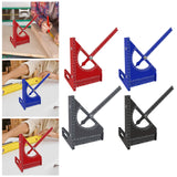 Maxbell Triangle Ruler Square Protractor Measurement Carpentry Measuring Layout Tool Red