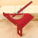 Maxbell Triangle Ruler Square Protractor Measurement Carpentry Measuring Layout Tool Red