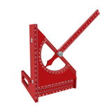 Maxbell Triangle Ruler Square Protractor Measurement Carpentry Measuring Layout Tool Red