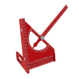 Maxbell Triangle Ruler Square Protractor Measurement Carpentry Measuring Layout Tool Red