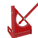 Maxbell Triangle Ruler Square Protractor Measurement Carpentry Measuring Layout Tool Red