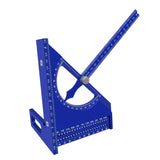 Maxbell Triangle Ruler Square Protractor Measurement Carpentry Measuring Layout Tool Blue