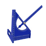 Maxbell Triangle Ruler Square Protractor Measurement Carpentry Measuring Layout Tool Blue