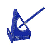 Maxbell Triangle Ruler Square Protractor Measurement Carpentry Measuring Layout Tool Blue