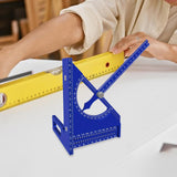 Maxbell Triangle Ruler Square Protractor Measurement Carpentry Measuring Layout Tool Blue