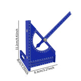 Maxbell Triangle Ruler Square Protractor Measurement Carpentry Measuring Layout Tool Blue