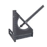 Maxbell Triangle Ruler Square Protractor Measurement Carpentry Measuring Layout Tool Gray