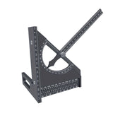 Maxbell Triangle Ruler Square Protractor Measurement Carpentry Measuring Layout Tool Gray