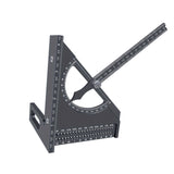 Maxbell Triangle Ruler Square Protractor Measurement Carpentry Measuring Layout Tool Gray