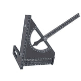 Maxbell Triangle Ruler Square Protractor Measurement Carpentry Measuring Layout Tool Gray