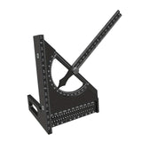 Maxbell Triangle Ruler Square Protractor Measurement Carpentry Measuring Layout Tool Black