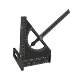 Maxbell Triangle Ruler Square Protractor Measurement Carpentry Measuring Layout Tool Black