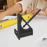 Maxbell Triangle Ruler Square Protractor Measurement Carpentry Measuring Layout Tool Black