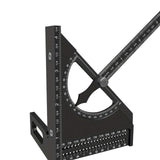 Maxbell Triangle Ruler Square Protractor Measurement Carpentry Measuring Layout Tool Black