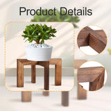 Maxbell Wood Plant Stand Rustic Fashion Plant Shelf for Indoor Outdoor Kitchen Patio