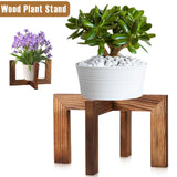 Maxbell Wood Plant Stand Rustic Fashion Plant Shelf for Indoor Outdoor Kitchen Patio