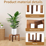 Maxbell Wood Plant Stand Rustic Fashion Plant Shelf for Indoor Outdoor Kitchen Patio