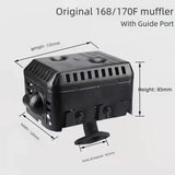 Maxbell Engine Motor Exhaust Muffler Assembly Portable Accessory for 168F 170F Gx160