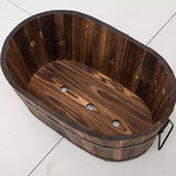 Maxbell Wooden Flower Pot Barrel Planter Versatile Rustic for Patio Windowsill Kitchen Small