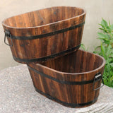 Maxbell Planter Versatile Artwork Crafts Plant Container for Home Living Room Indoor oval