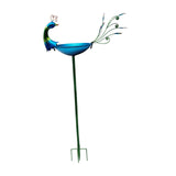 Maxbell Peacock Bird Bath Decorative Creative Drinker Plate for Lawn Garden Ornament