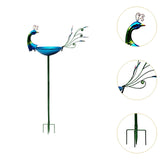 Maxbell Peacock Bird Bath Decorative Creative Drinker Plate for Lawn Garden Ornament