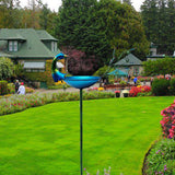 Maxbell Peacock Bird Bath Decorative Creative Drinker Plate for Lawn Garden Ornament