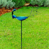 Maxbell Peacock Bird Bath Decorative Creative Drinker Plate for Lawn Garden Ornament