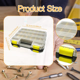 Maxbell Small Parts Organizer Double Sided Hardware Storage Box for Bolt Nails Beads