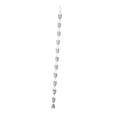 Maxbell Cup Rain Chain Ornament Iron Water Diverter for Outside House Decor Silver