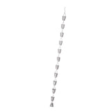 Maxbell Cup Rain Chain Ornament Iron Water Diverter for Outside House Decor Silver