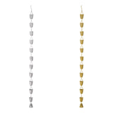 Maxbell Cup Rain Chain Ornament Iron Water Diverter for Outside House Decor Silver